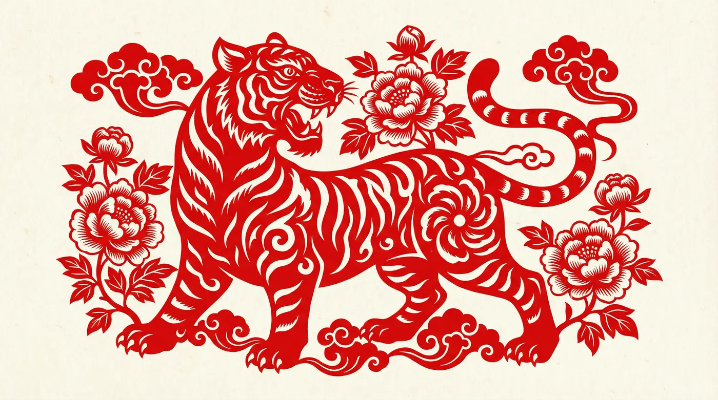 虎形剪纸艺术 - 四虎传媒 | 民间虎文化
